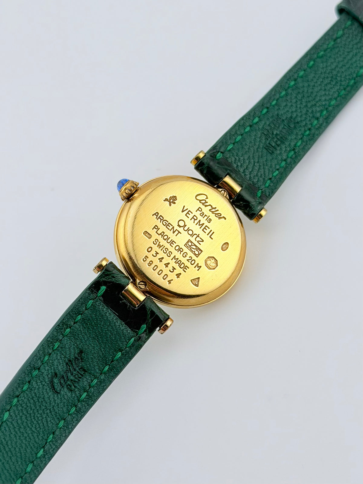 Cartier must de Vendome Quartz - 590004 - Ladies - Original Green Strap