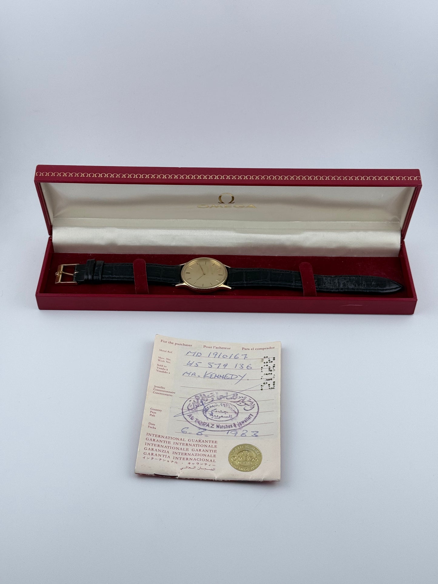 Omega De Ville Quartz - Rare Bezel and Hands - Box & Papers Full Set