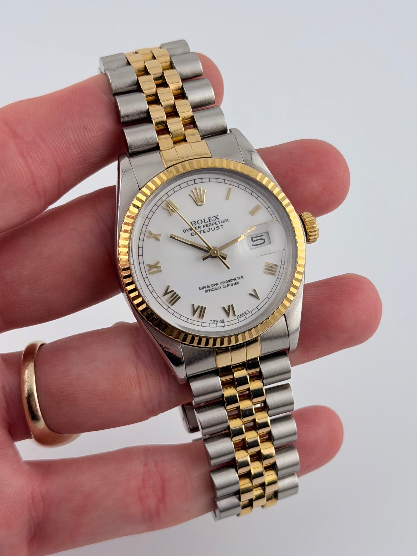Rolex Datejust Oyster Perpetual 16013 - Rare White Roman Dial
