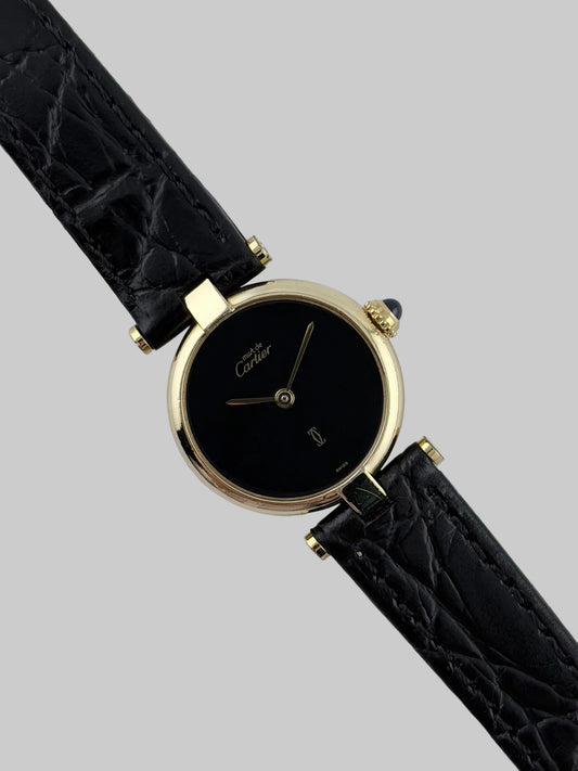 Cartier Must de Vendome Quartz - 18 - Onyx Dial - Ladies