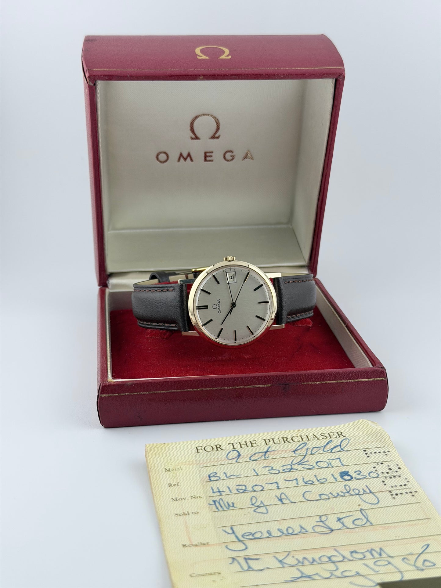 Omega Geneve Manual Wind 9ct Gold - 132.5017 - Original Box and Papers
