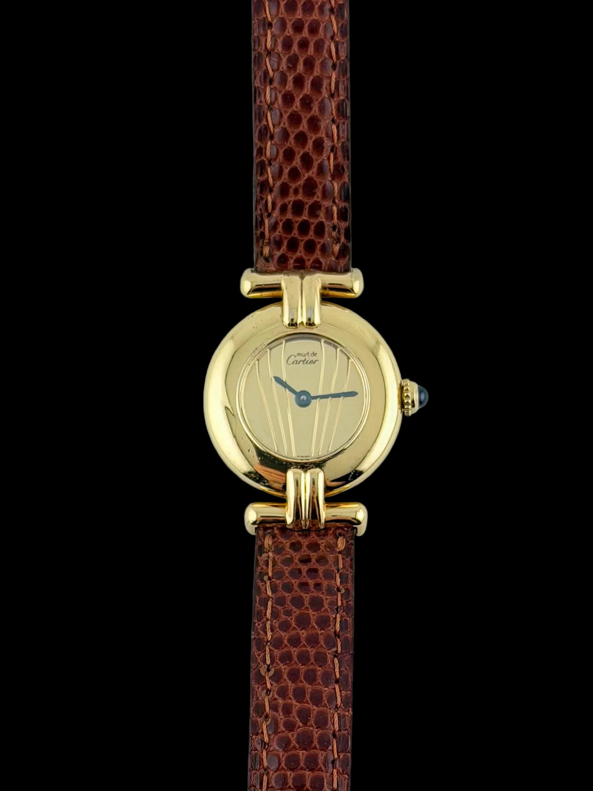 Cartier must de Colisee Quartz - 590002 - Ladies - Gold Art-Deco Dial - Original Strap and Buckle
