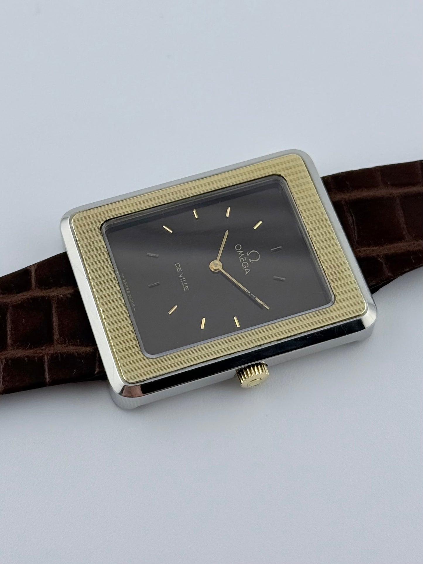 Omega DeVille ‘Pave D’or’ Manual Wind Tank Dress Watch - 111.0136
