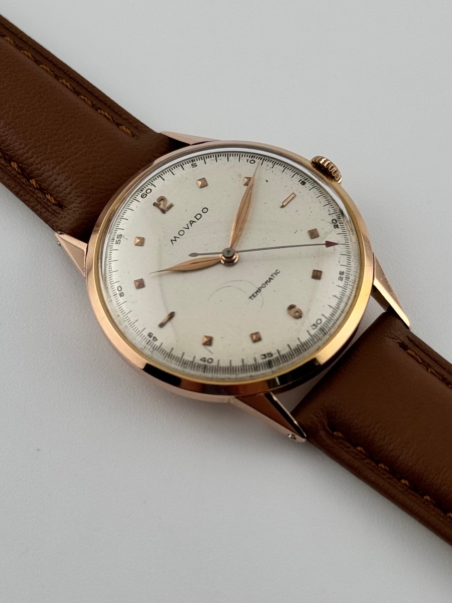 Movado Tempomatic Bumper - 18ct Rose Gold - Collector's Watch