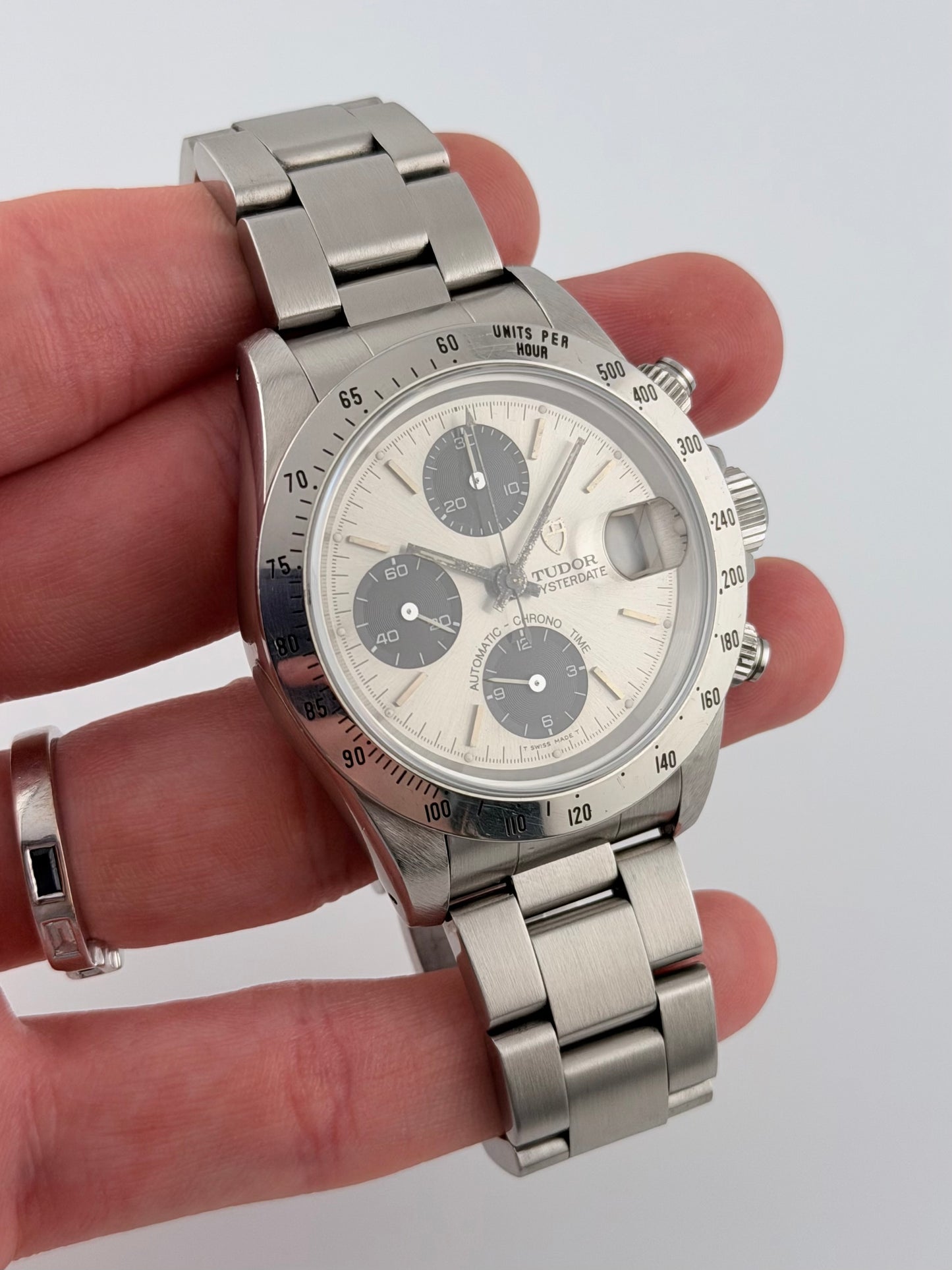 Tudor Oysterdate Automatic Chrono Time - 79280 - Silver Panda Dial - FULL SET!