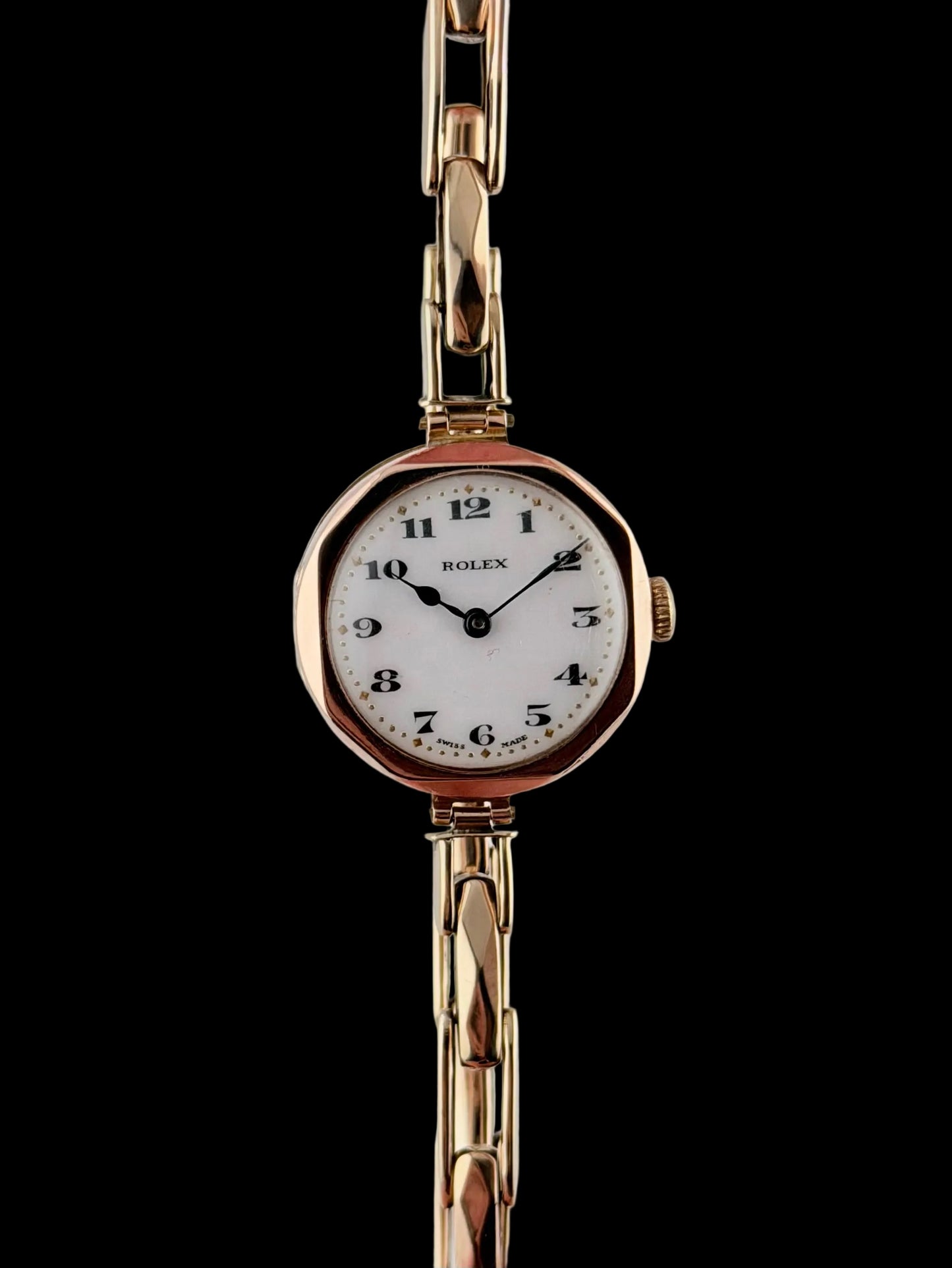 Rolex Ladies Cocktail Watch Manual Wind - Rare 1930 - Solid 9ct Gold