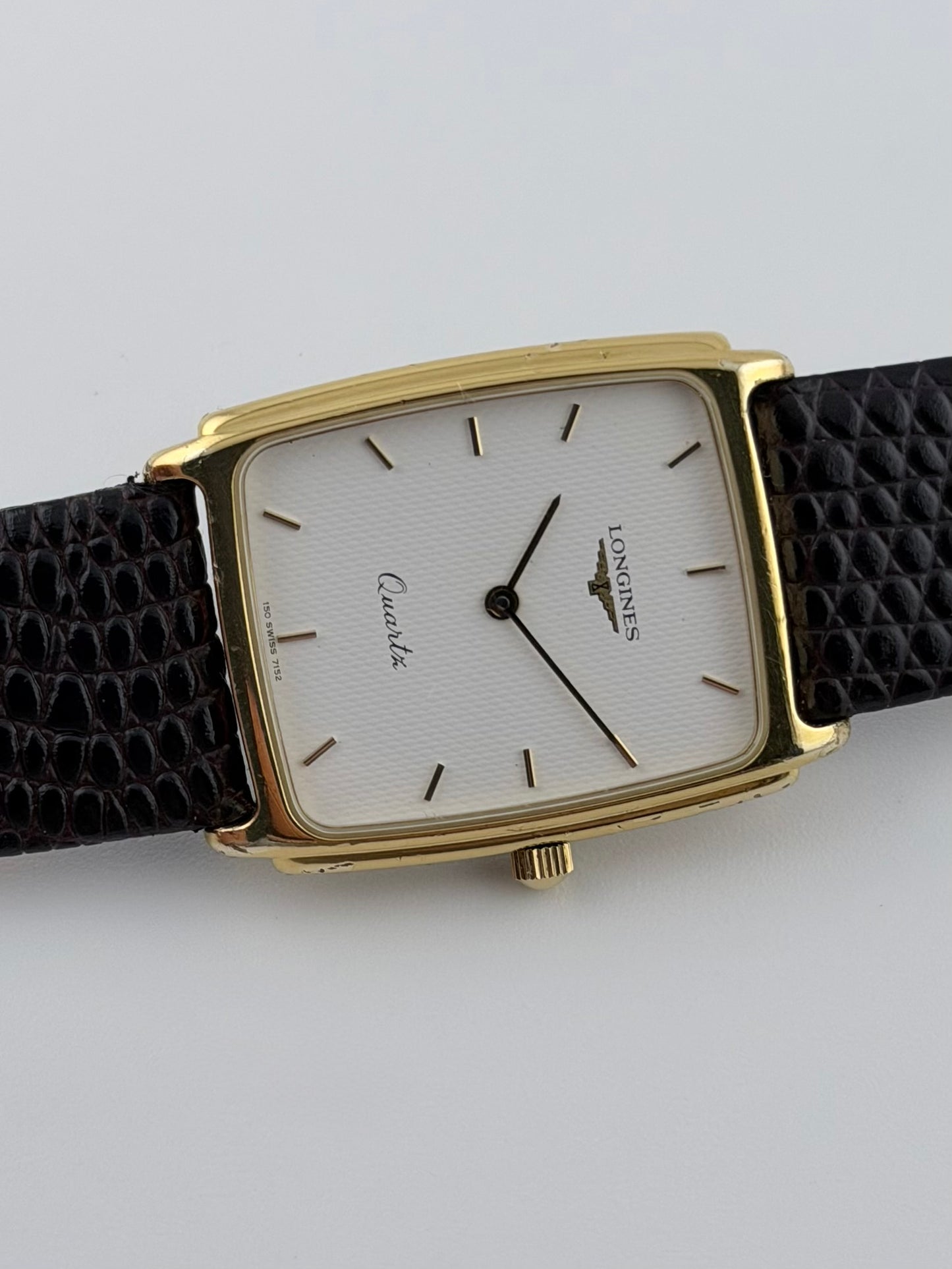 Longines Tank Quartz - L.150 - Guilloché Pattern Dial