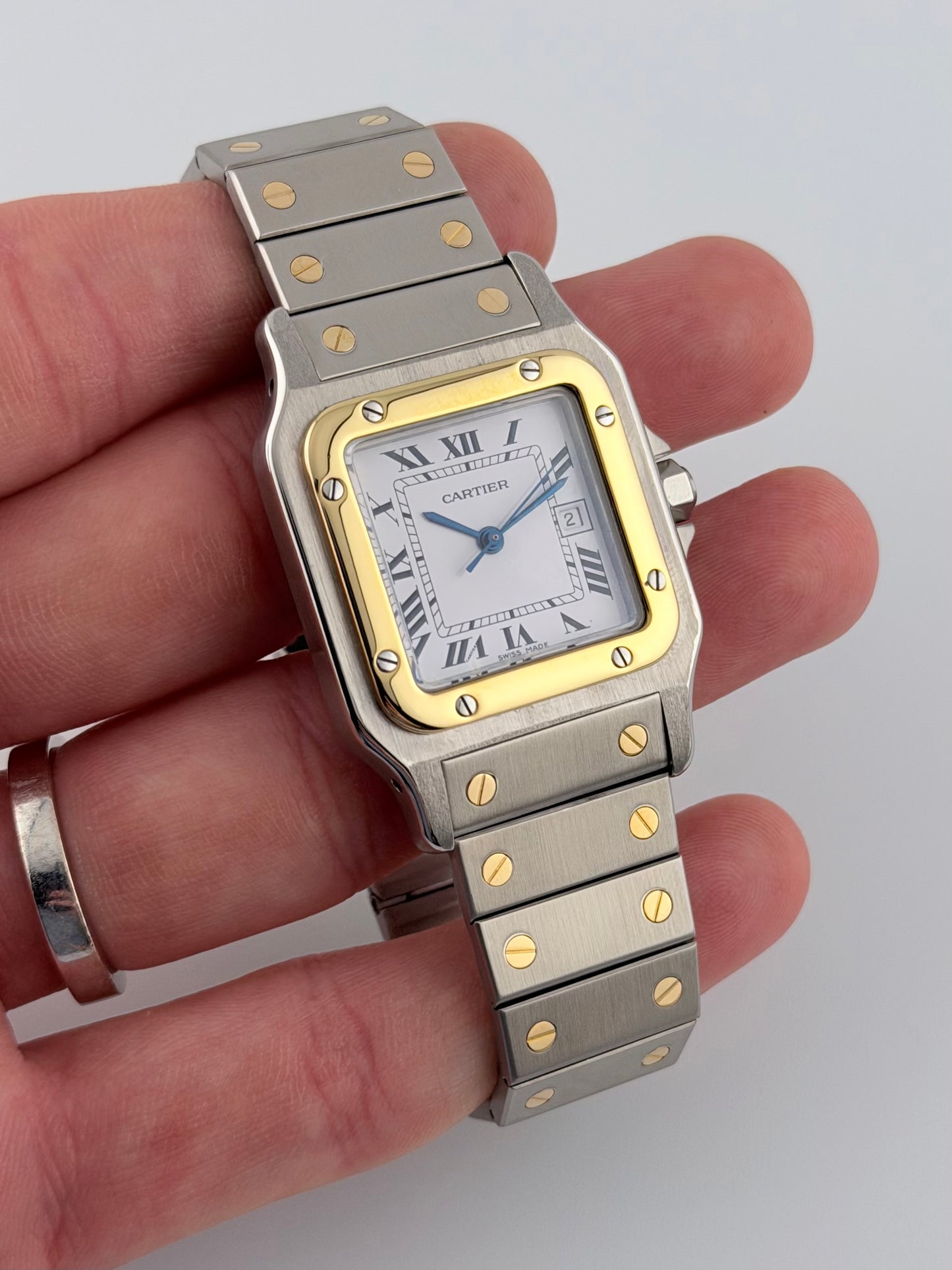Cartier Santos Carree Automatic Date - Bi Metal - 2961