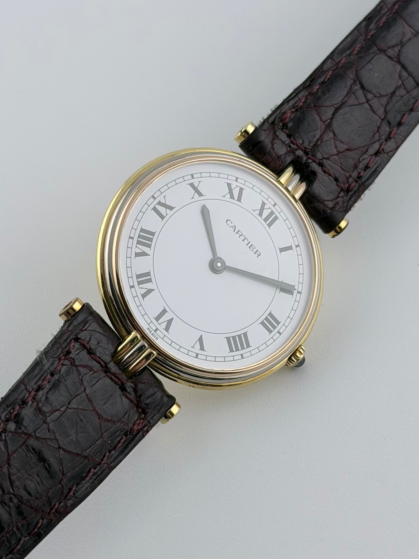 Cartier must de Vendome Quartz - 8100 - 18ct solid gold Trinity - Box and Papers