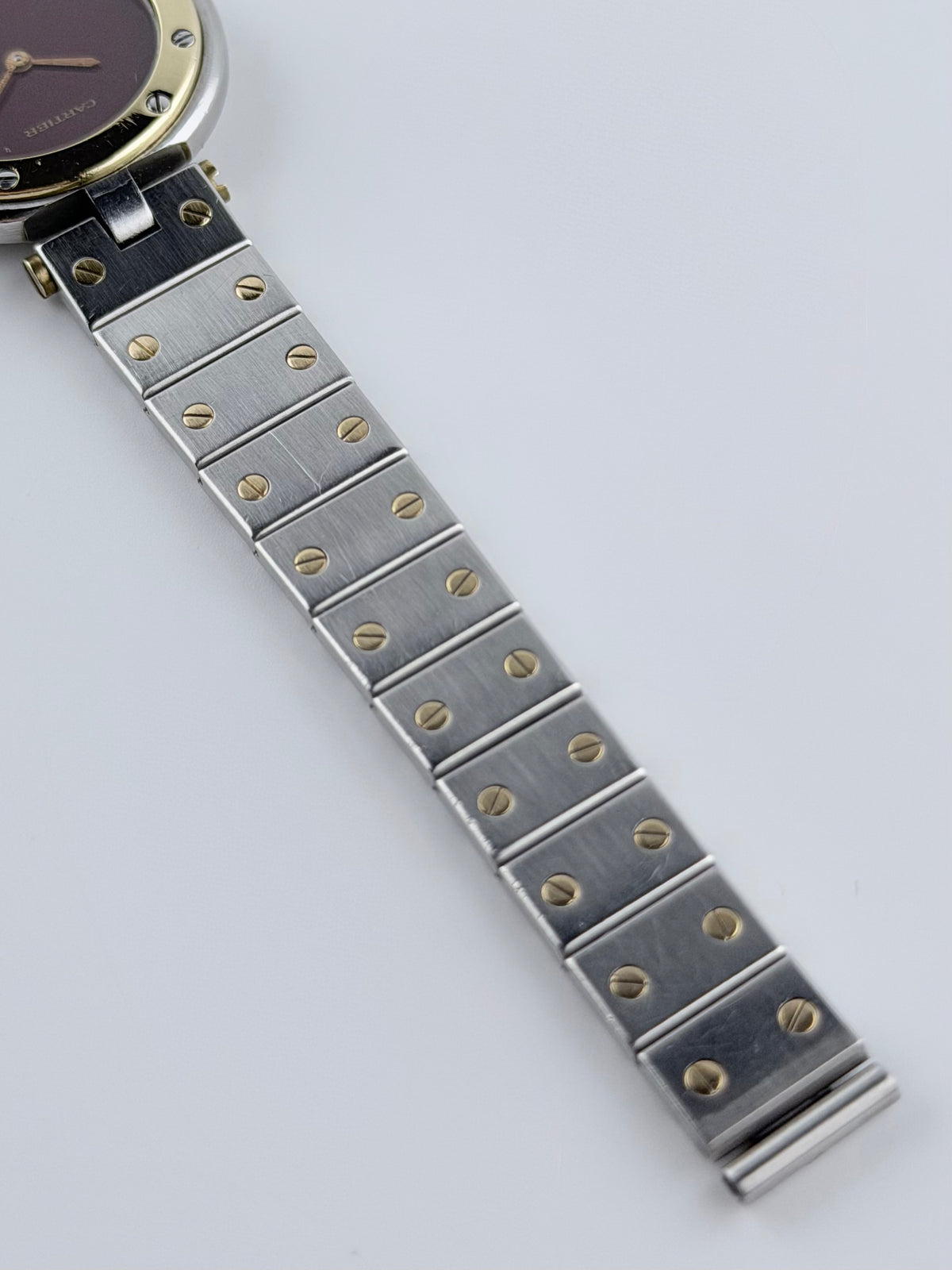 Cartier Santos Vendome Quartz - 81913 Bicolour - Burgundy Dial - Ladies