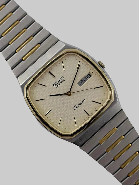 Seiko Chronos Tank Quartz Day-Date - JDM - 7433-5040