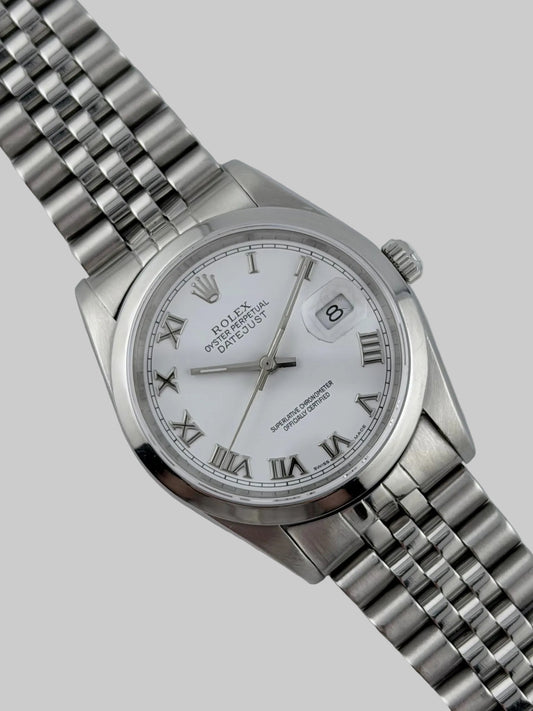 Rolex Datejust Oyster Perpetual 16200 - White Applied Roman Dial