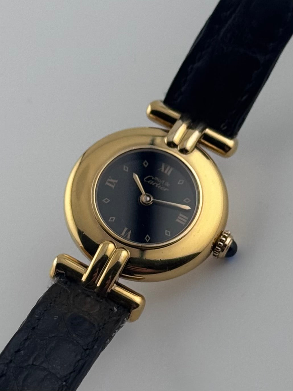 Cartier must de Colisee Quartz - 590002 - Ladies - Onyx Dial original box and strap