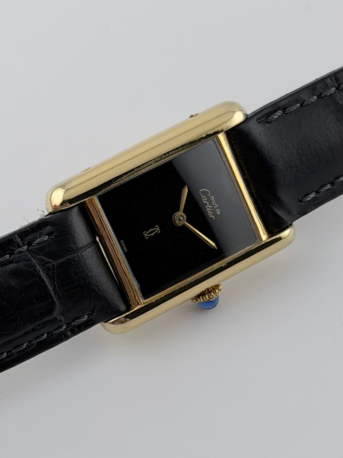Cartier Must de Paris Tank Manual Wind - 3 - Black Dial - Ladies