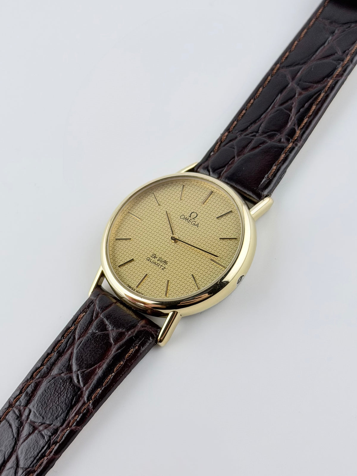 Omega De Ville Quartz 191.0092 Waffle Dial