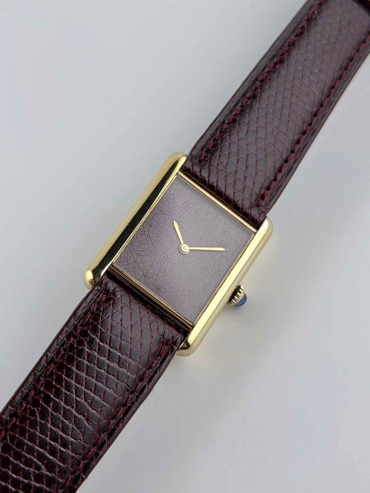 Cartier Must De Tank Paris Manual Wind - 6 LM - Burgundy Dial