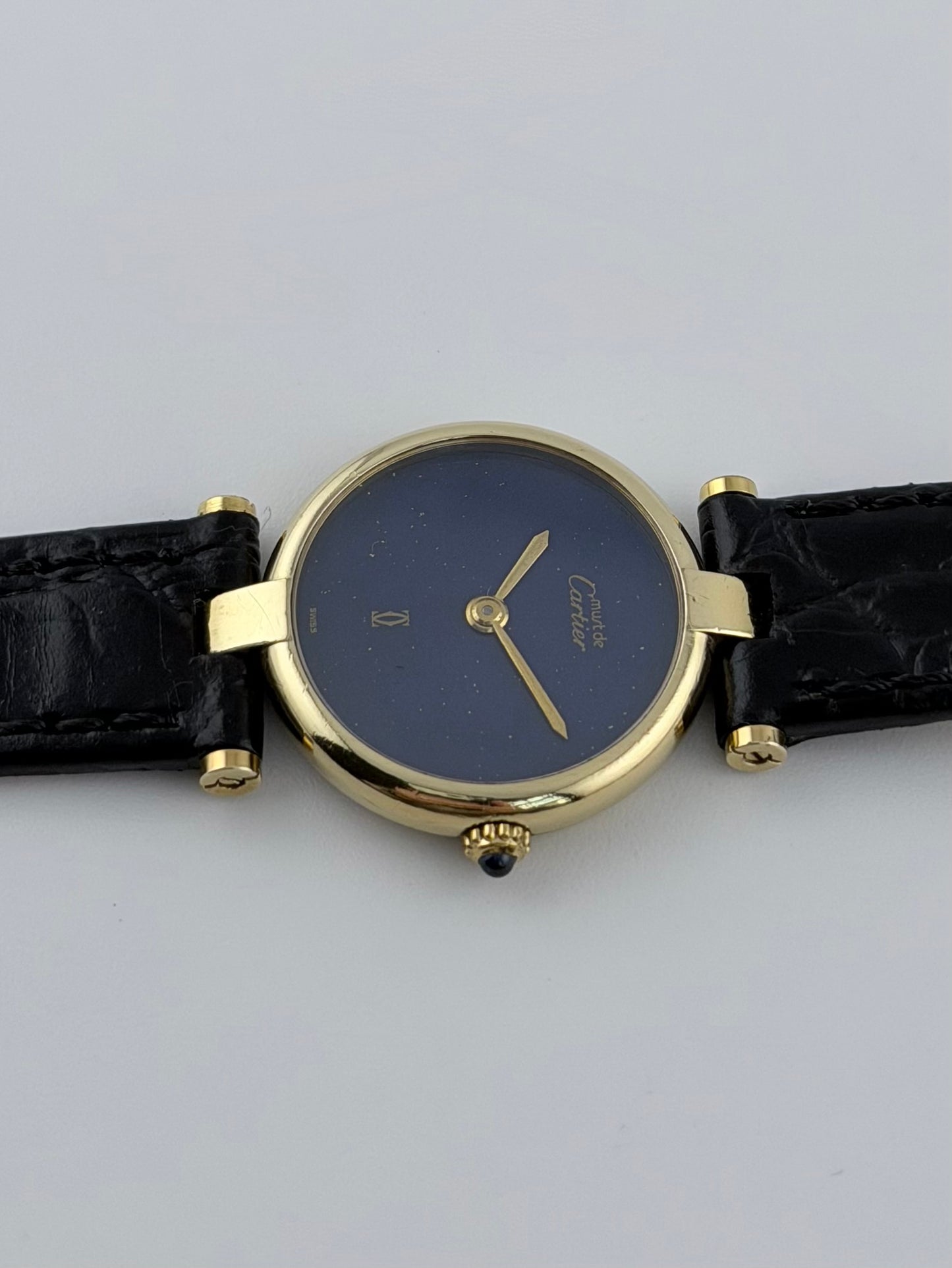 Cartier Must de Vendome Quartz - 18 - Lapis Dial - Ladies