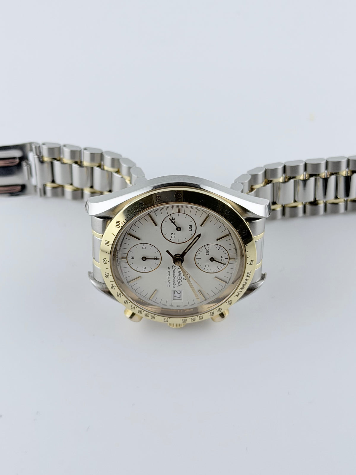 Omega Speedmaster Automatic Chronograph Date - Two-Tone - 375.0043 - Exceptional Condition