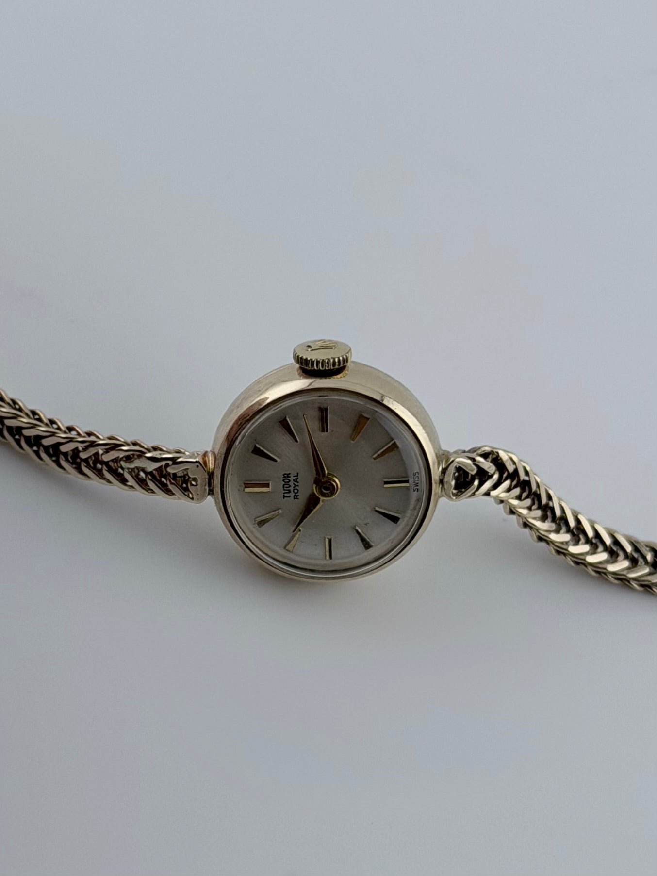 Tudor Royal/Rolex 9ct Manual Wind - Ladies - RARE - original Box, Rolex Case, Bracelet & Crown