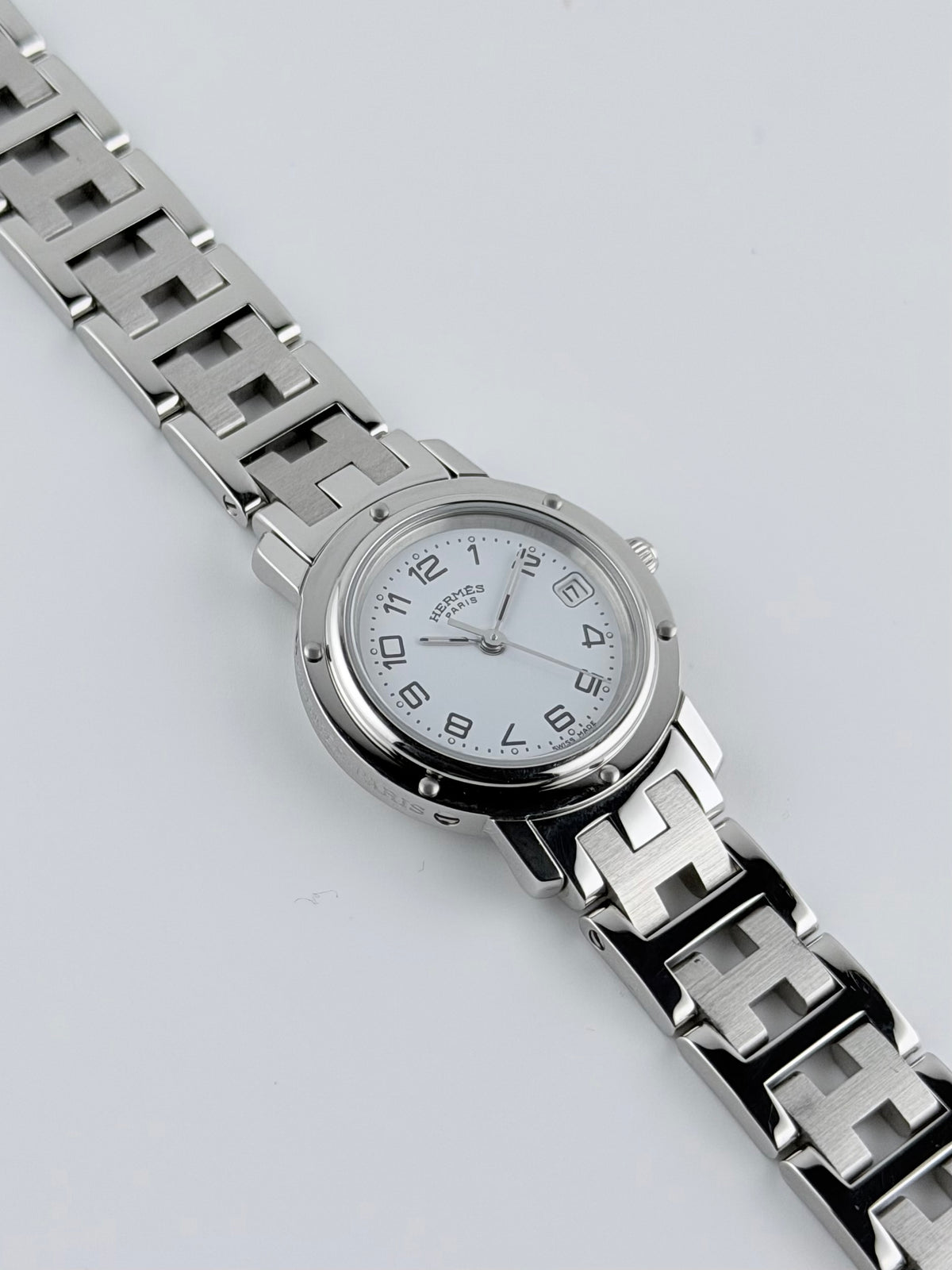 Hermes Paris Clipper CL4.220 - White Dial - with Box/Papers/Booklet - Exceptional Condition - Ladies