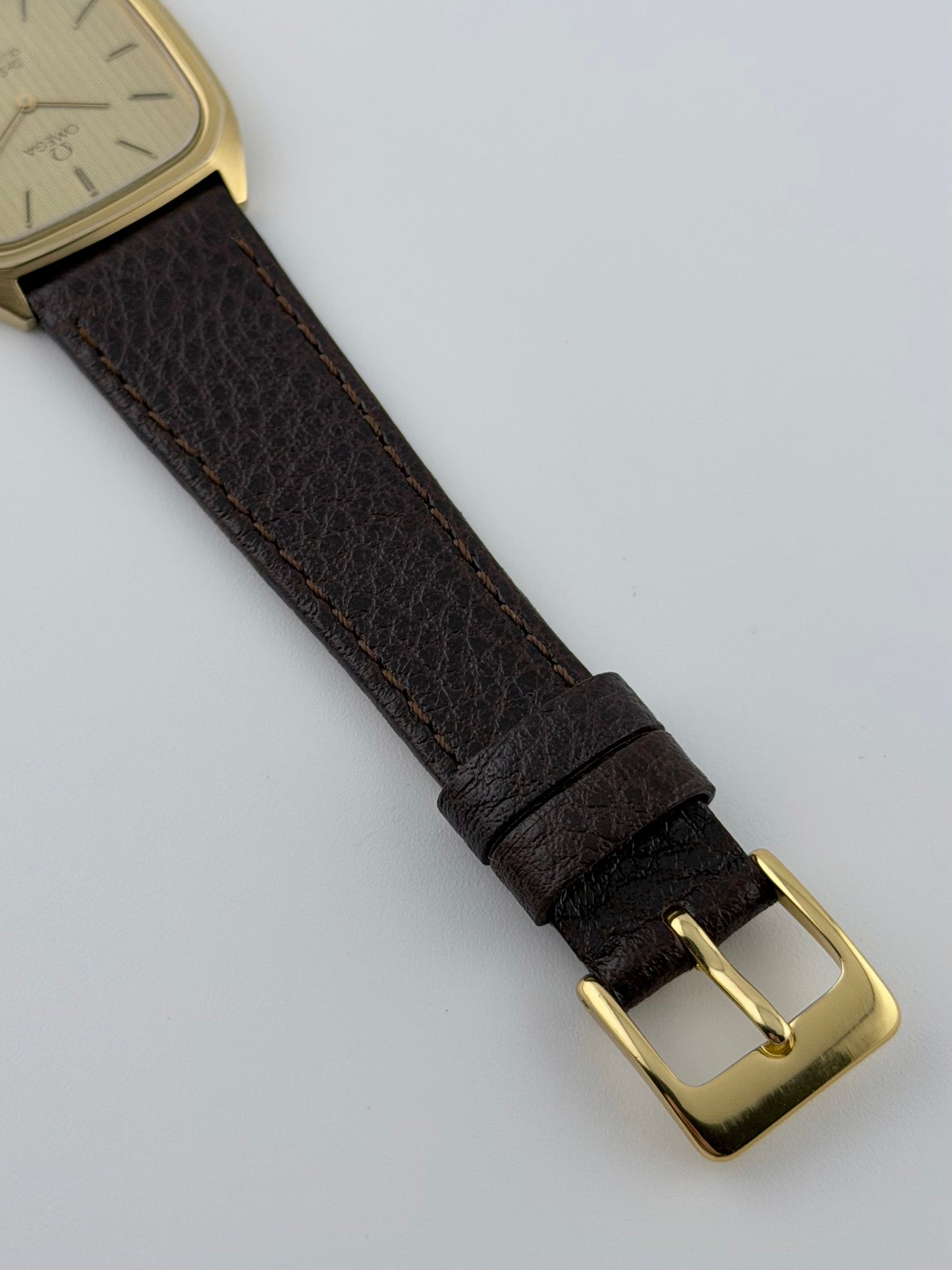 Omega De Ville Quartz Tank - 191.0121 - Stripe Linen Dial