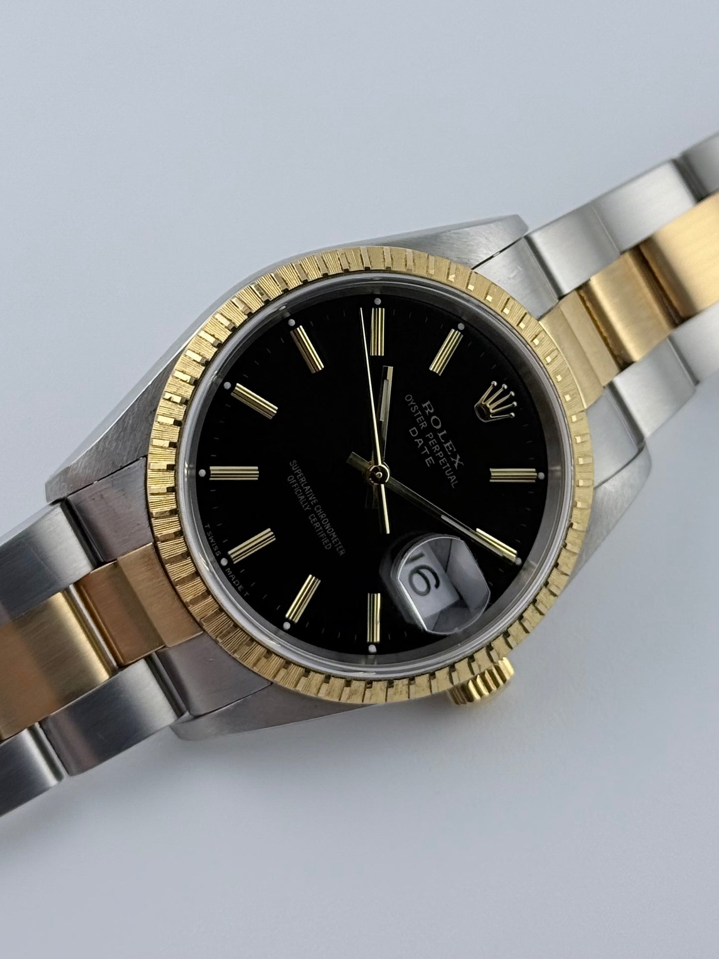Rolex Oyster Perpetual Date - Two-Tone - 15233 - Box and Papers