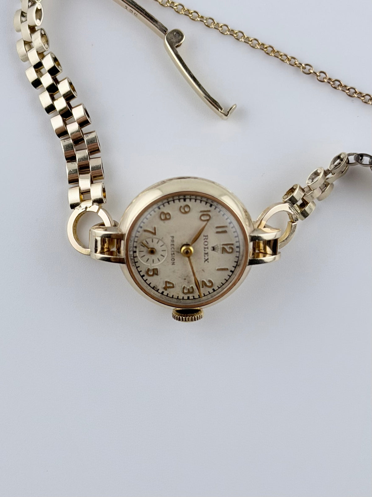 Rolex Ladies Manual Wind - Sub-Dial - Rare 1938 - Solid 9ct Gold - with Clamshell Box