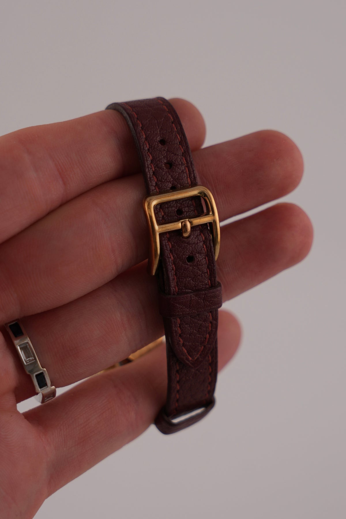 Hermes Paris Kelly Lock Watch -  Burgundy