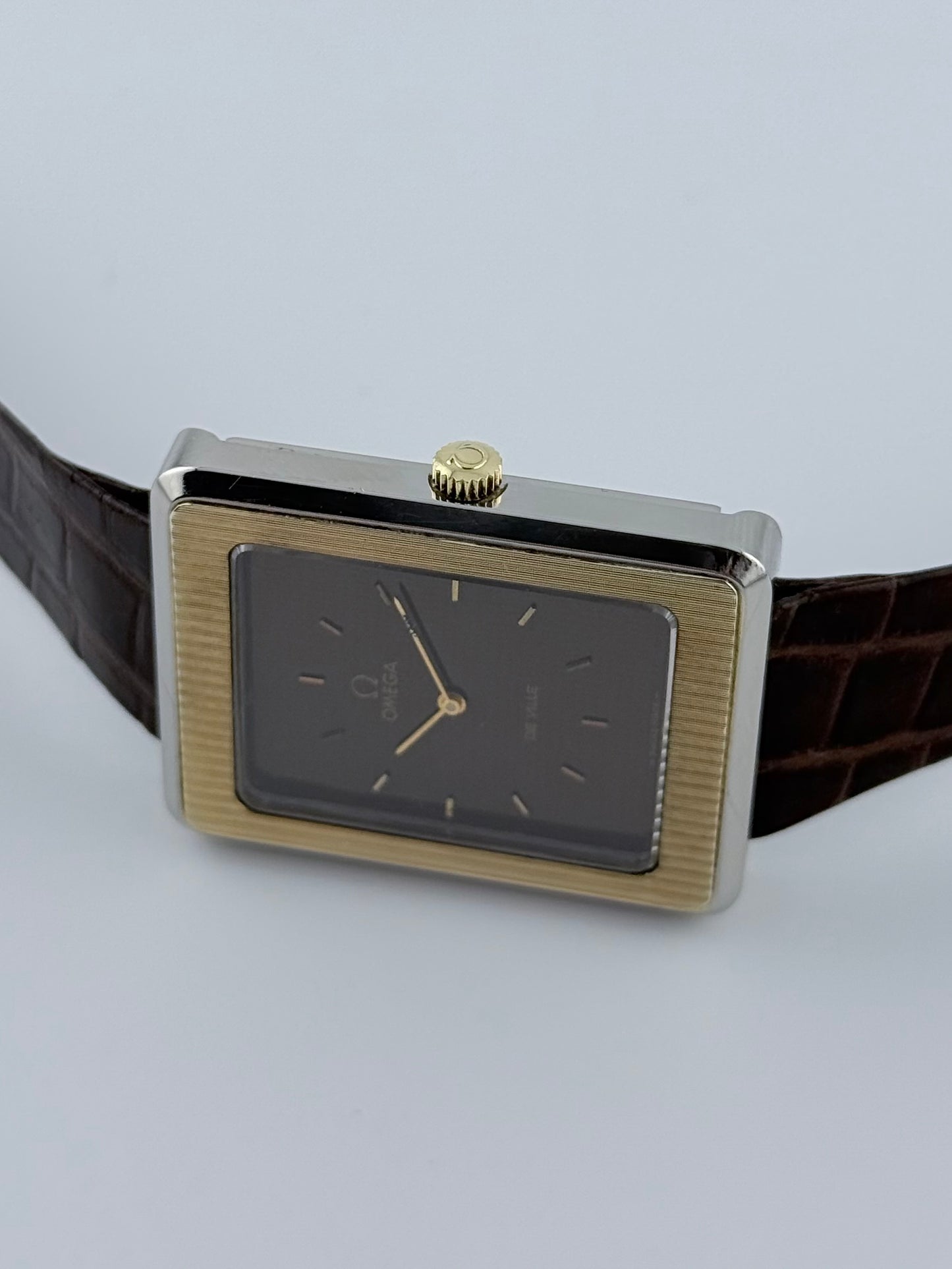 Omega DeVille ‘Pave D’or’ Manual Wind Tank Dress Watch - 111.0136