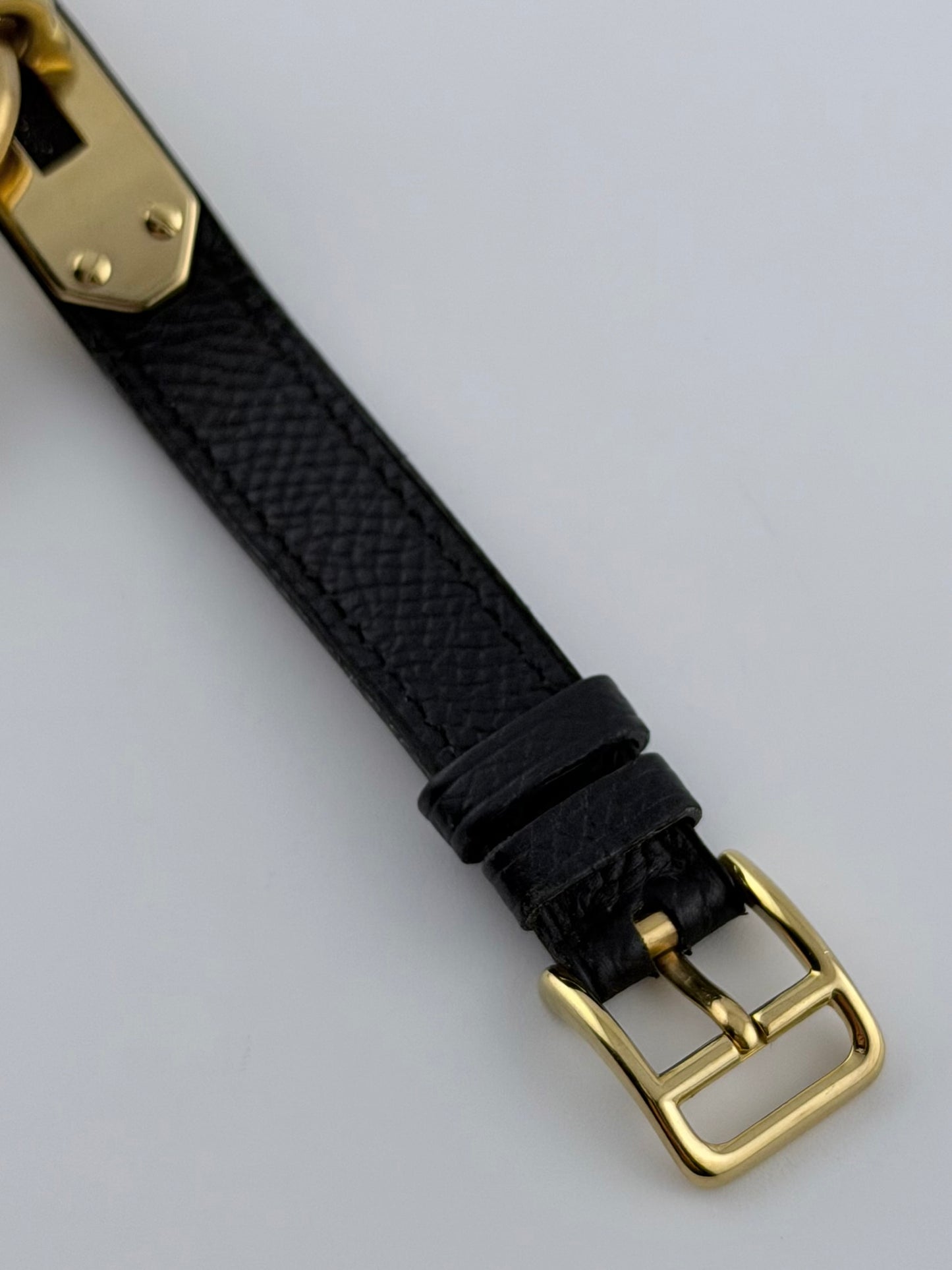 Hermes Paris Kelly Lock Watch - Black - Ladies