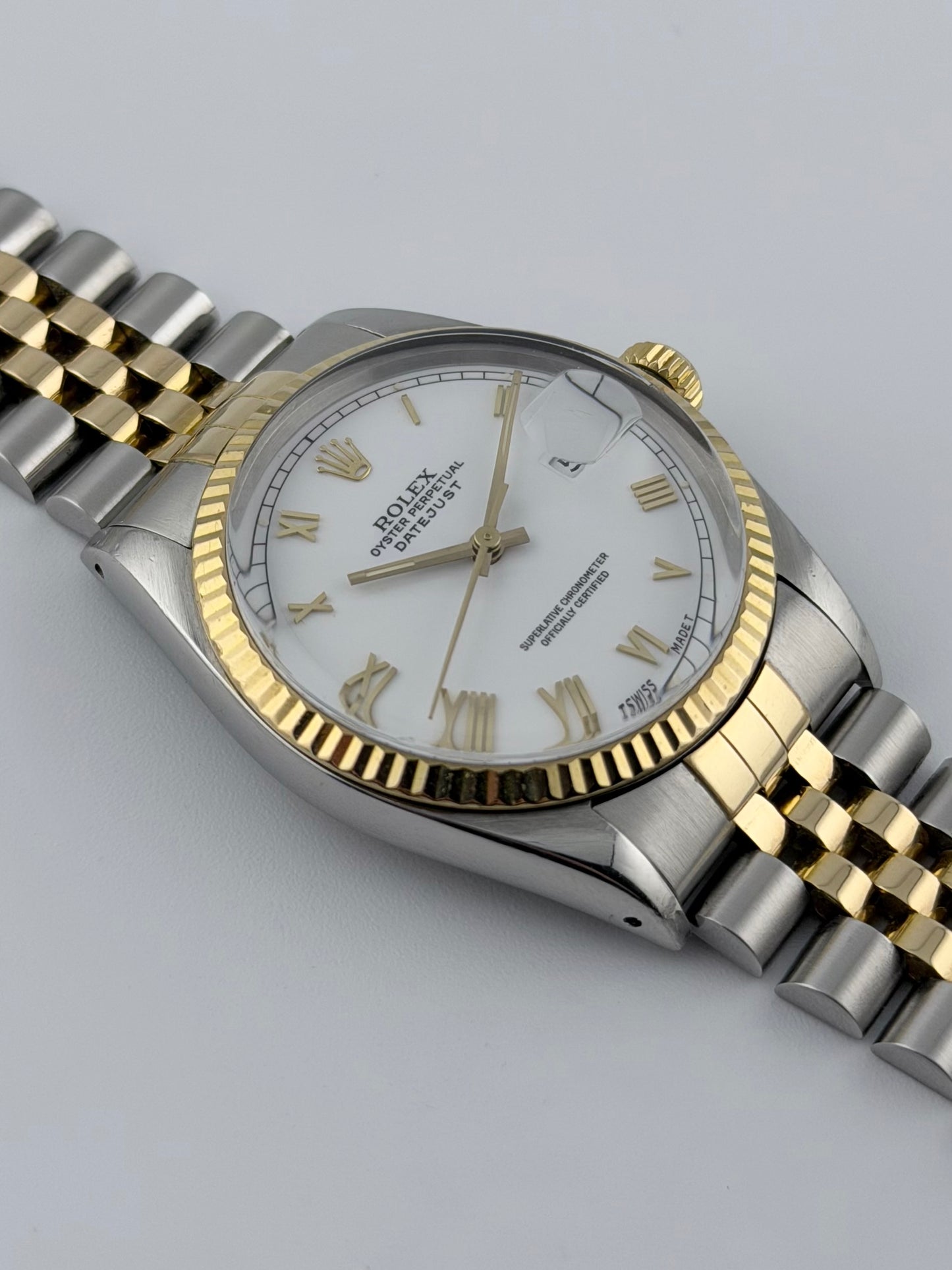 Rolex Datejust Oyster Perpetual 16013 - Rare White Roman Dial