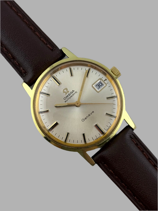 Omega Geneve Automatic Date 166.070 Sunburst Dial