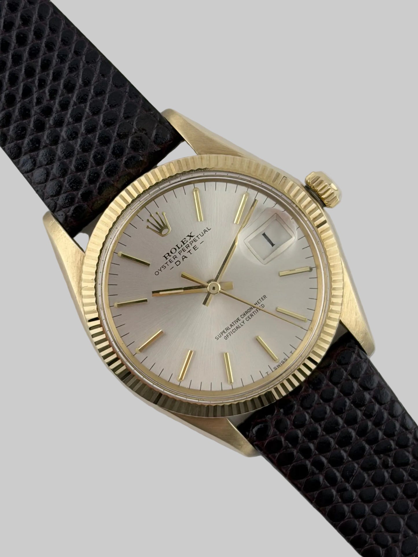 Rolex Oyster Perpetual Date Automatic - 1503 - Solid 14kt Gold - Original Box