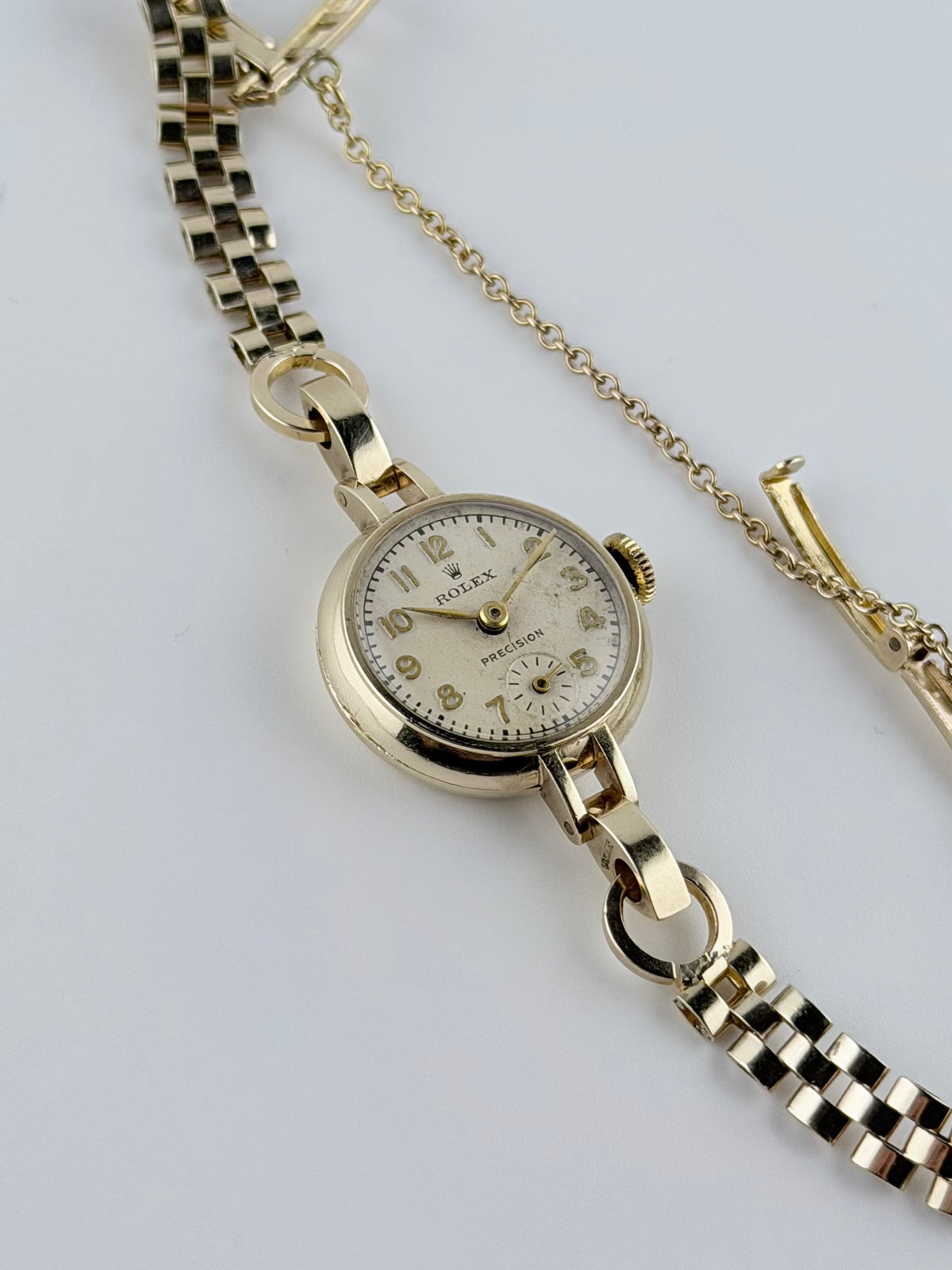 Rolex Ladies Manual Wind - Sub-Dial - Rare 1938 - Solid 9ct Gold - with Clamshell Box