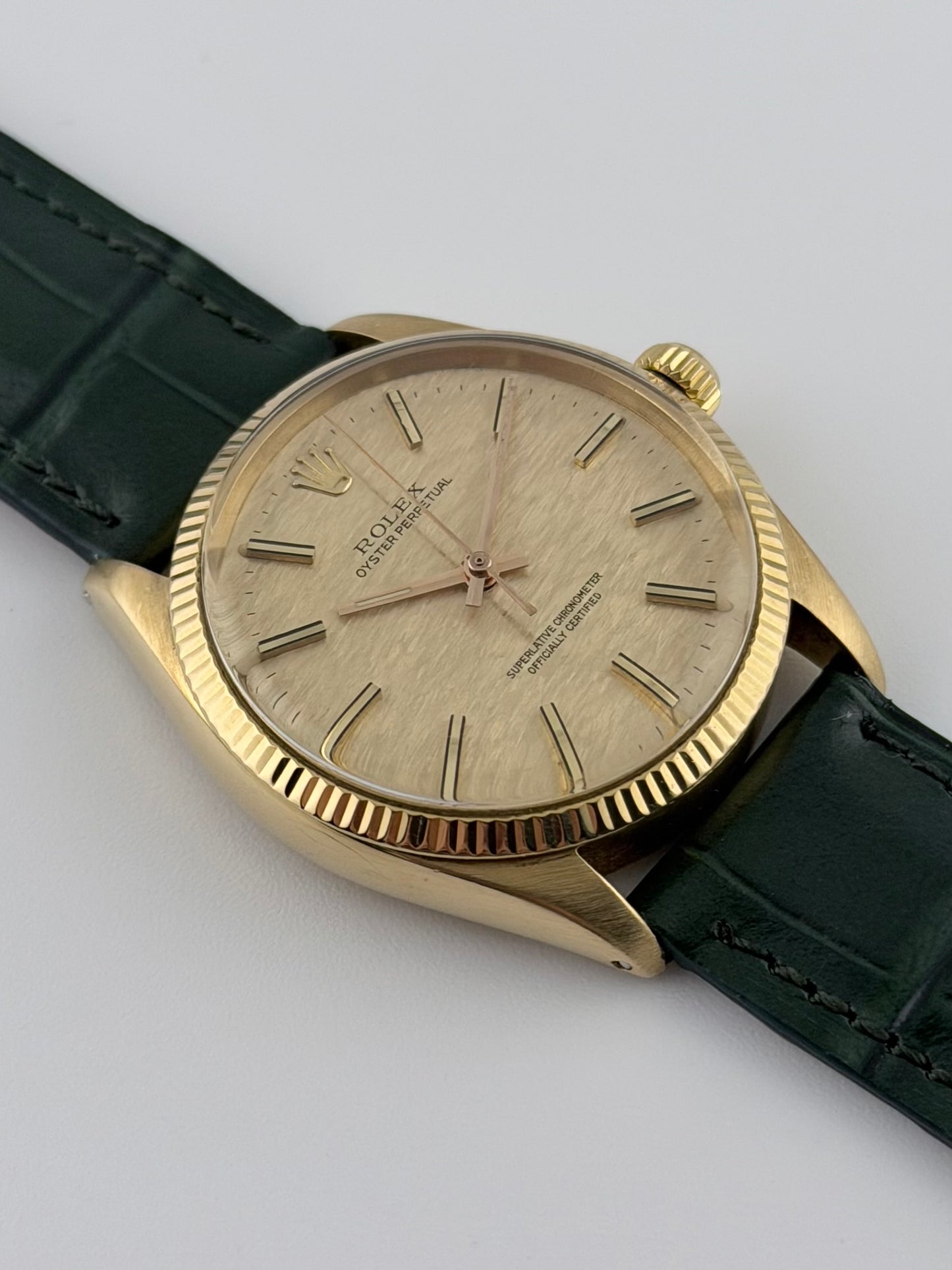 Rolex Oyster Perpetual Automatic - 1007 - 18kt Gold - Shantung Dial - Ultra Rare