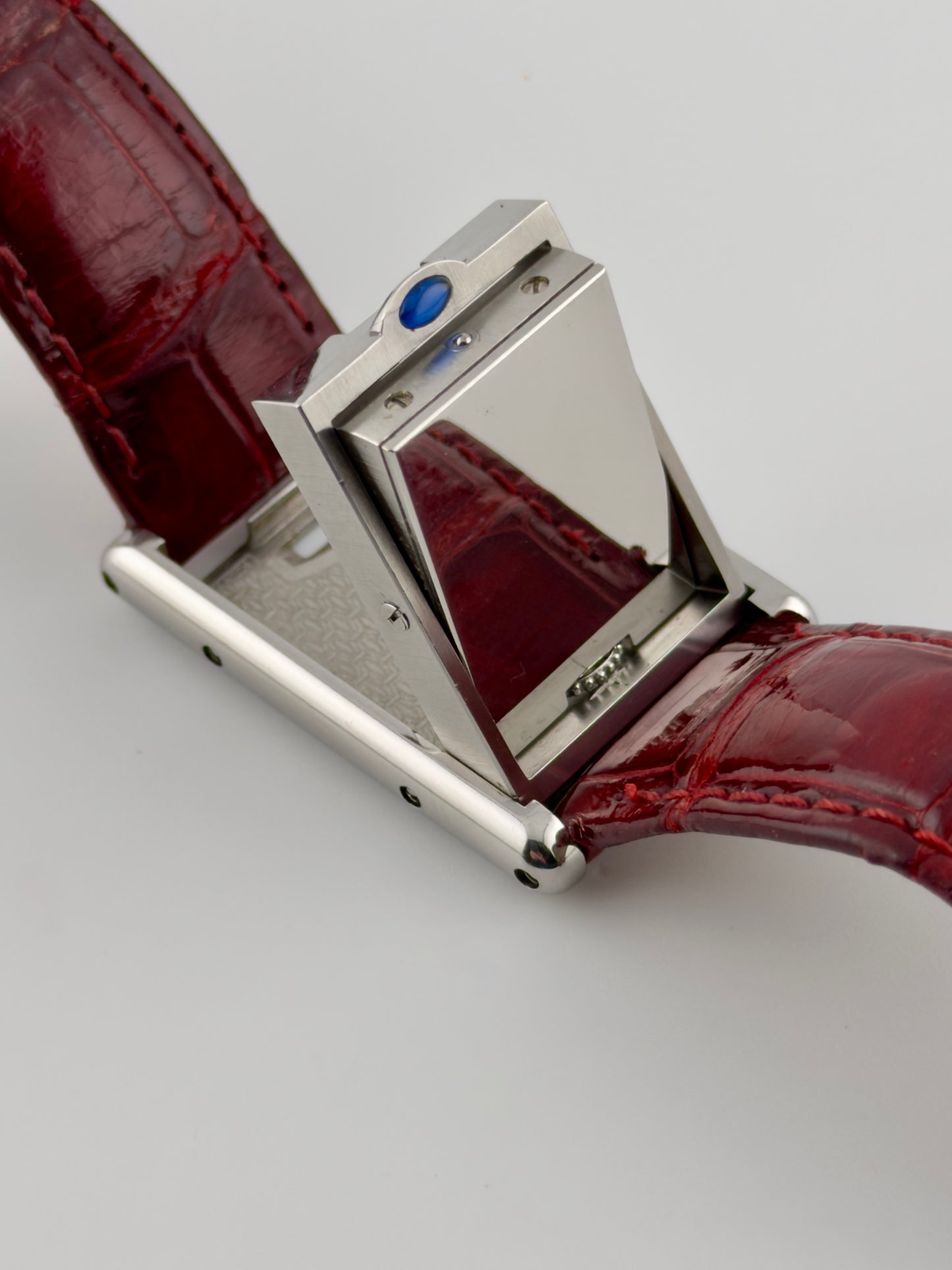 Cartier Basculante Tank 2386 - Rare "Windmill" White Arabic Dial - Unisex