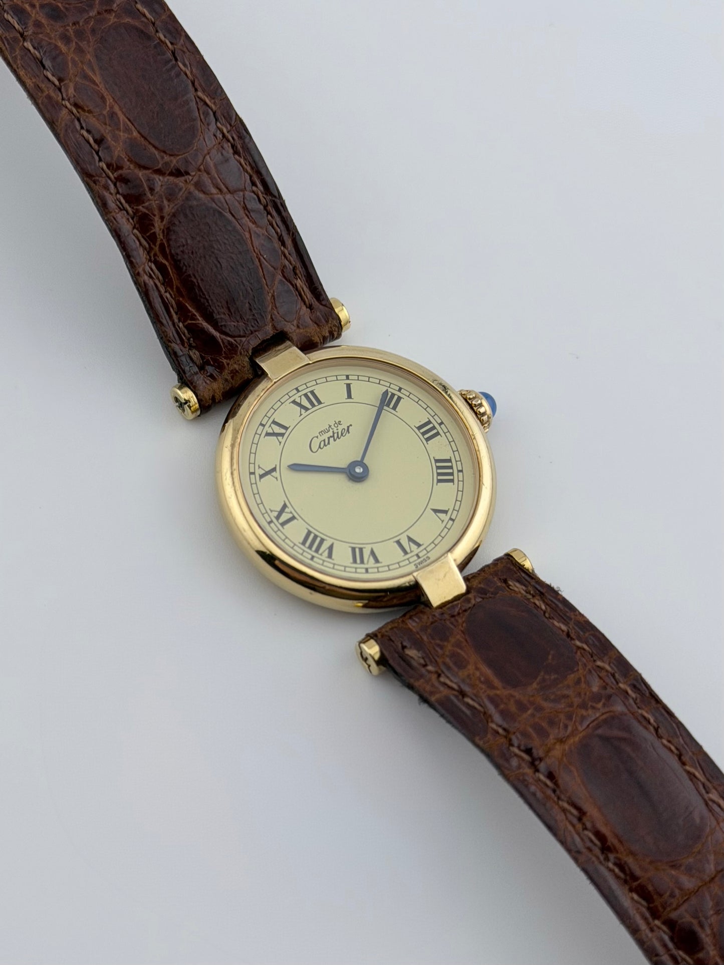 Near Mint! Cartier must de Vendome Quartz - 590003 - Ivory Dial