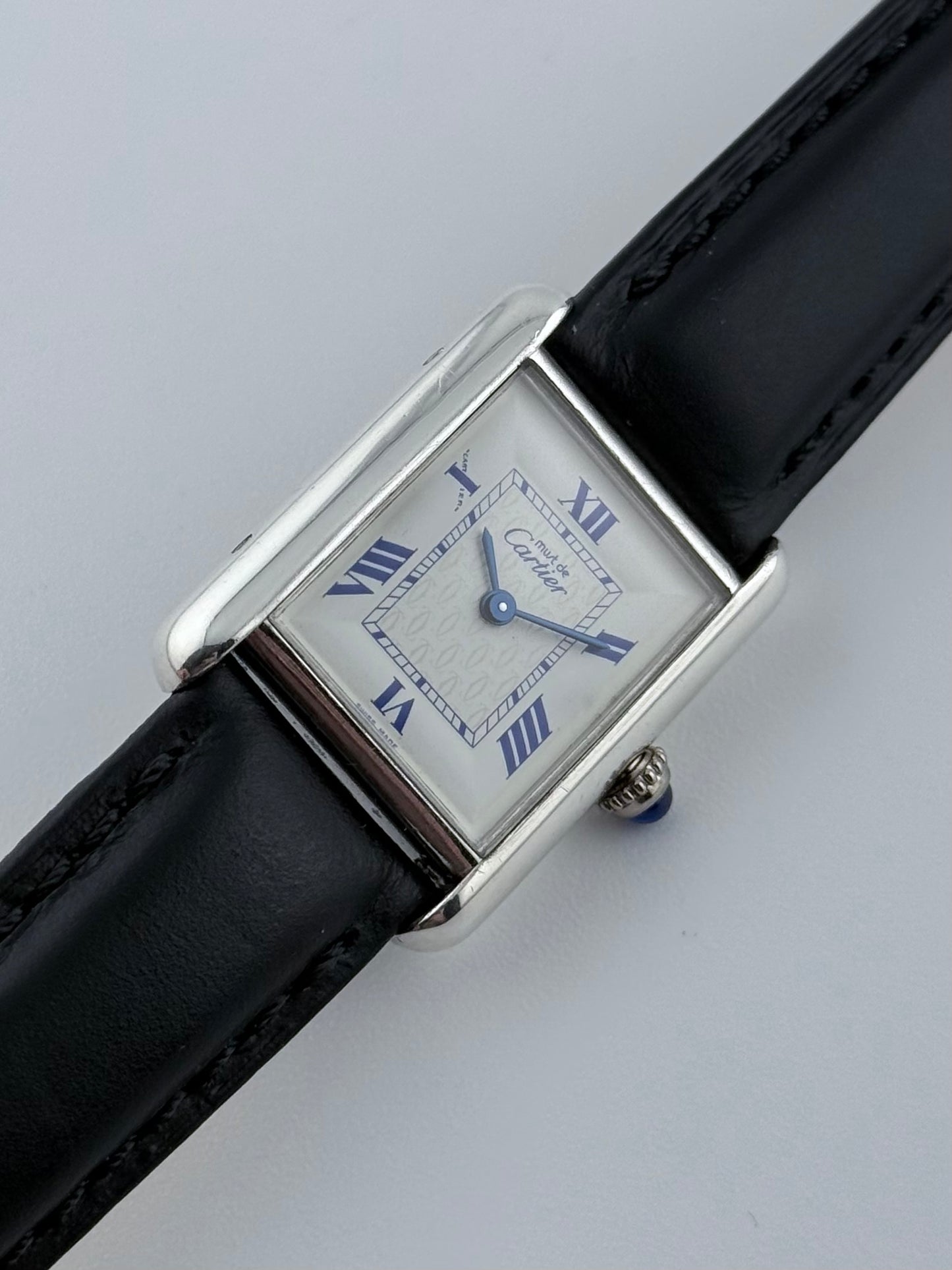 Cartier Must de Cartier Tank Quartz - 2416 - Rare Dial - Sterling Silver