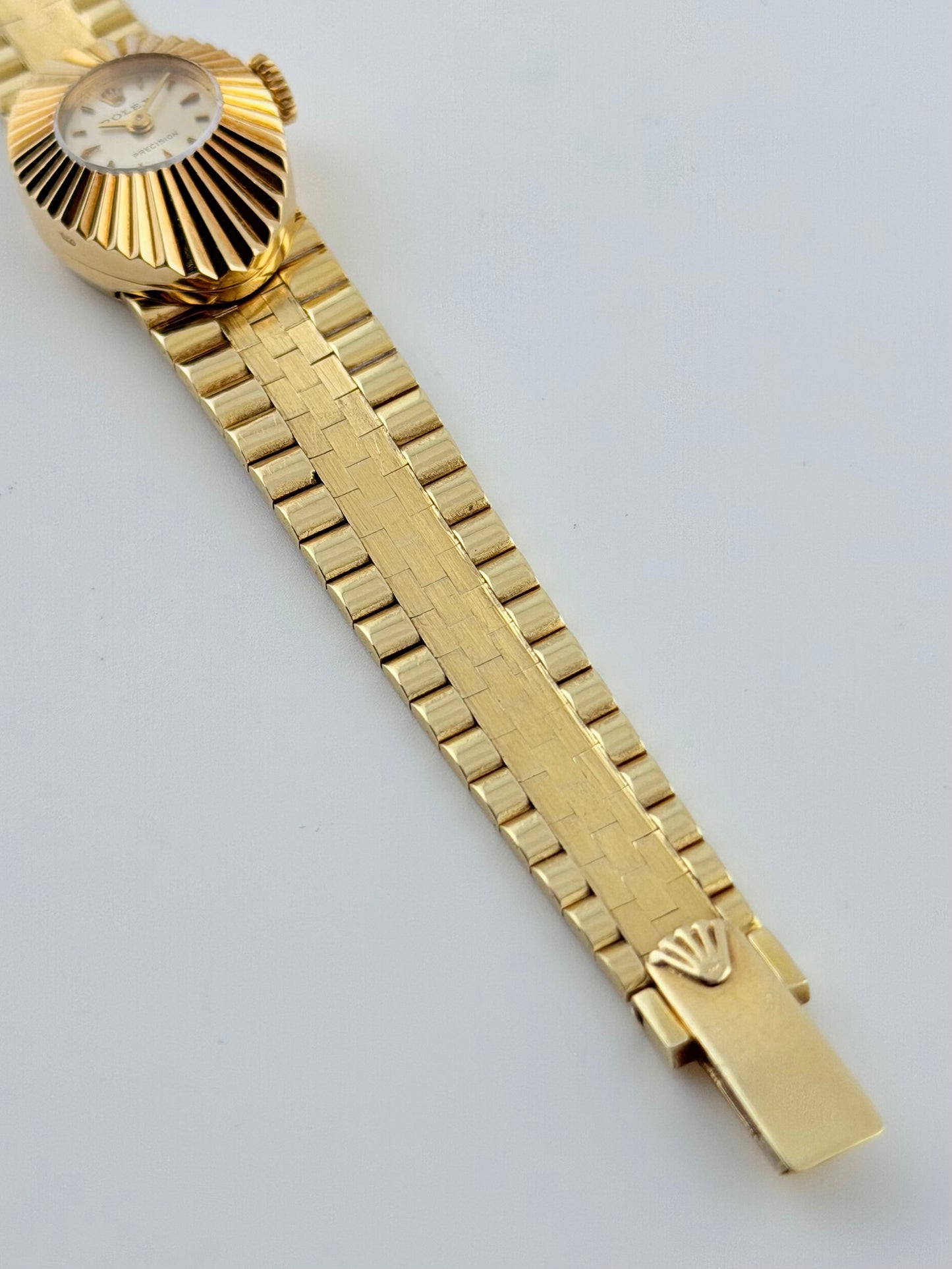 Rolex Precision Chameleon Ladies Cocktail Watch Manual Wind -18ct Solid Gold- Box with Straps