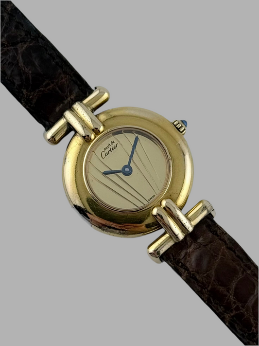 Cartier Colisee must de Paris Quartz - 590002 - Ladies - Gold Art Deco Mirror Dial