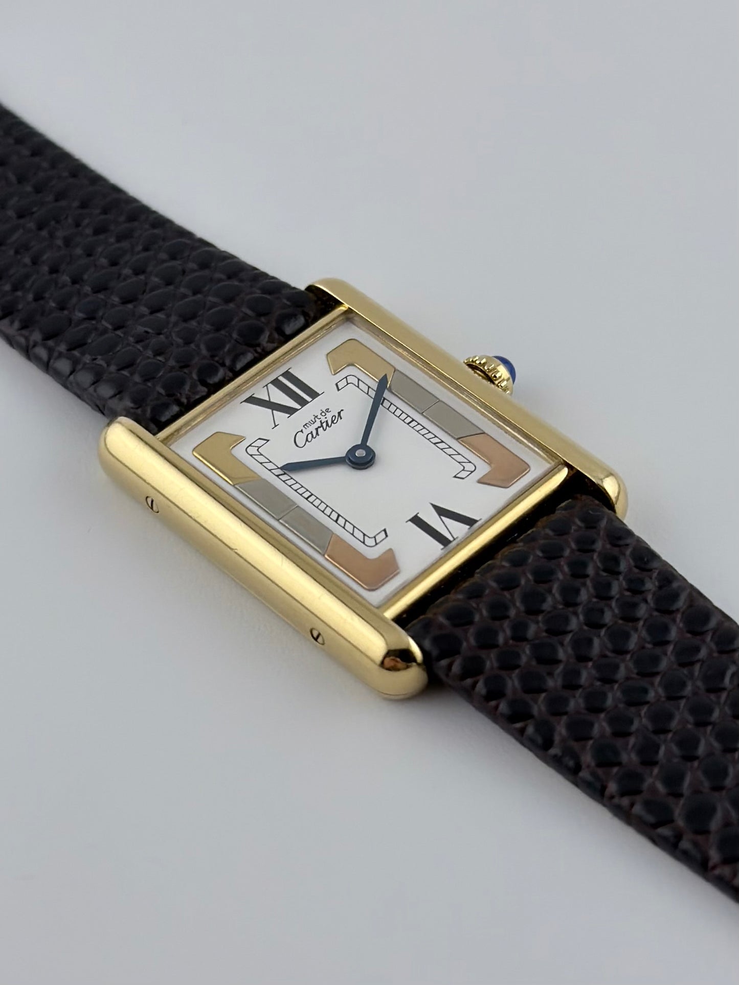 Cartier Must De Paris Vermeil Tank Quartz - 590005 Trinity Dial - Original Box