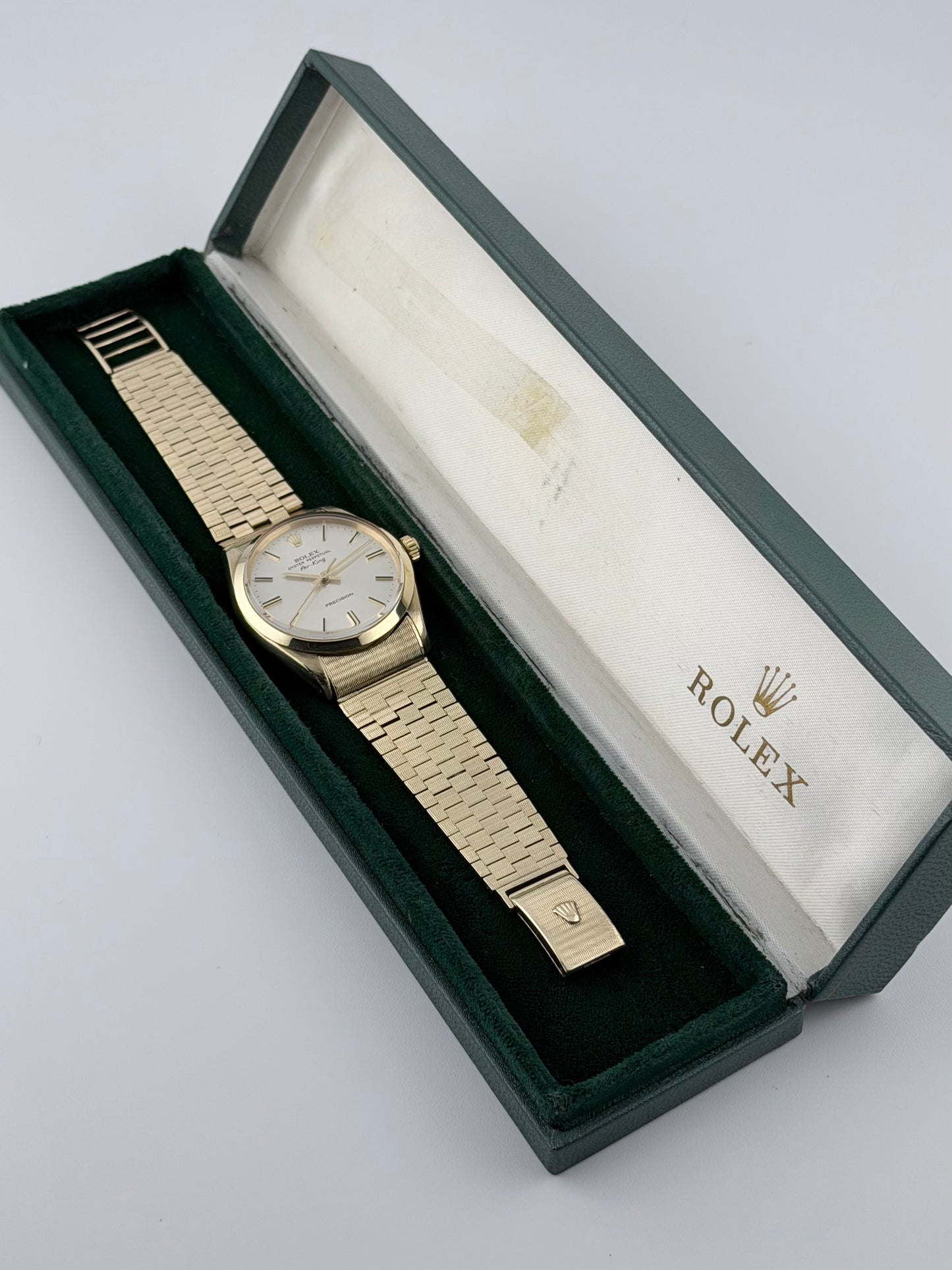 Rolex Air King Automatic - 5500 - Solid 9ct Gold - Ultra Rare Gold Brick Bracelet