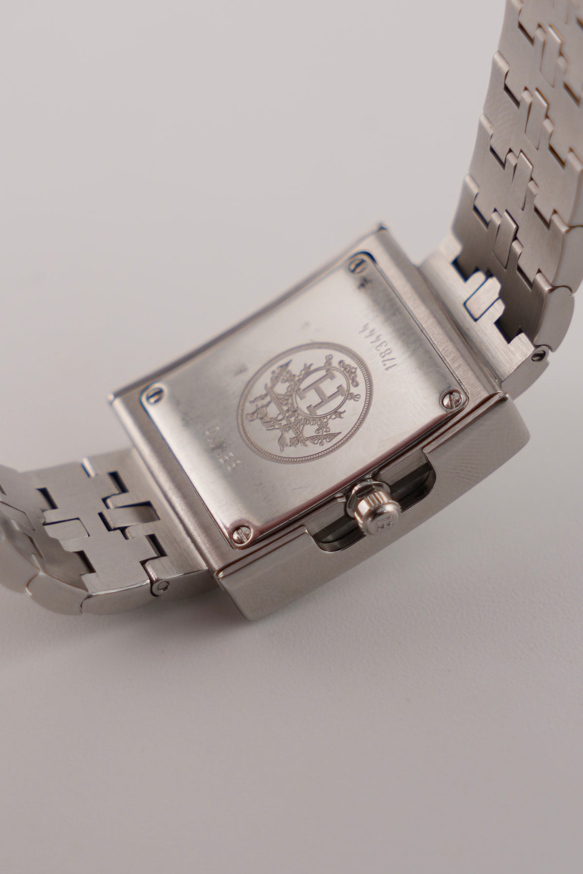 Hermes Paris Belt BE1.110 - White Chevron Dial - near mint