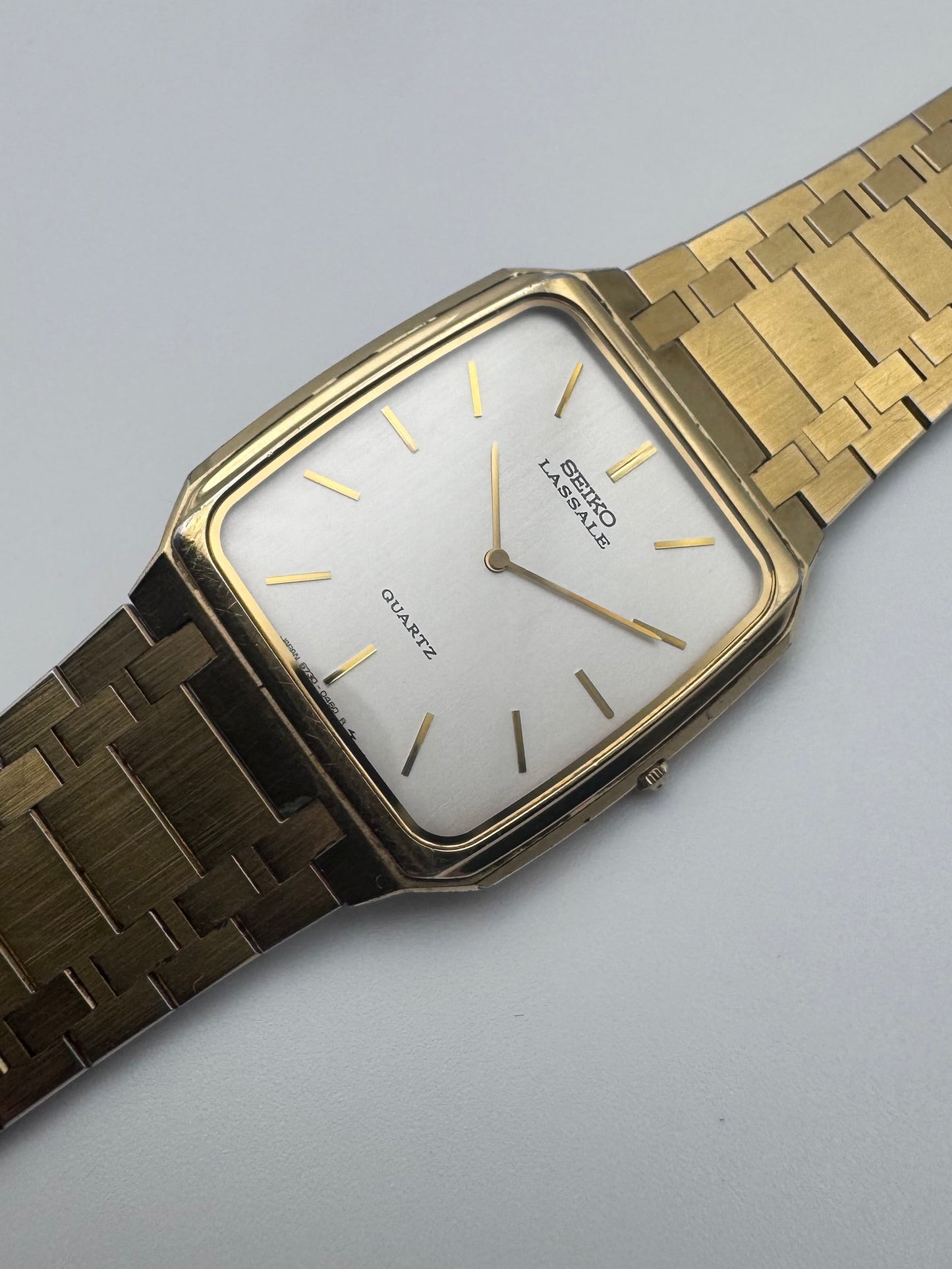 Seiko Lassale Tank Quartz 6730-5249 - Audemars Piguet Style Bracelet