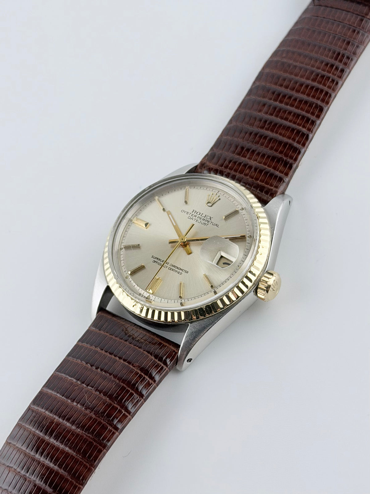 Rolex Datejust Oyster Perpetual Automatic - 1601- Rare Sigma Dial - 18ct yellow gold bezel