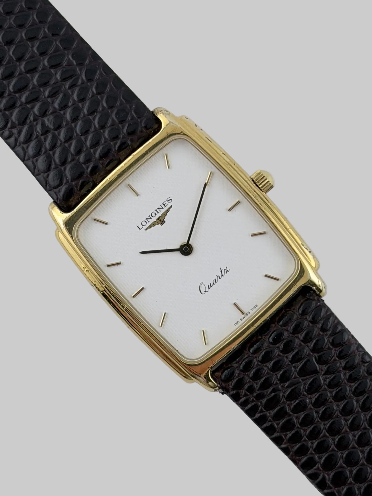 Longines Tank Quartz - L.150 - Guilloché Pattern Dial