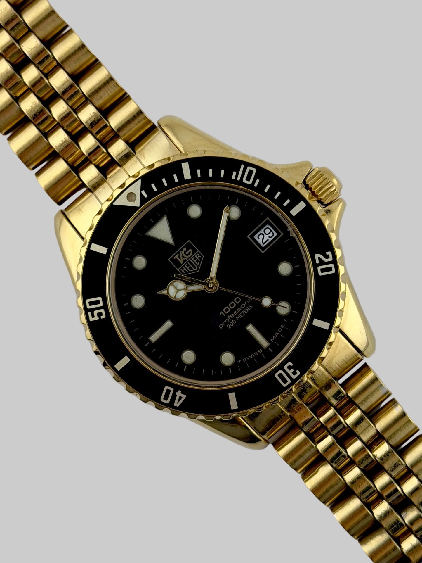 Tag Heuer Professional 1000 Quartz 200m 980.020N - Rare original gold plated configuration