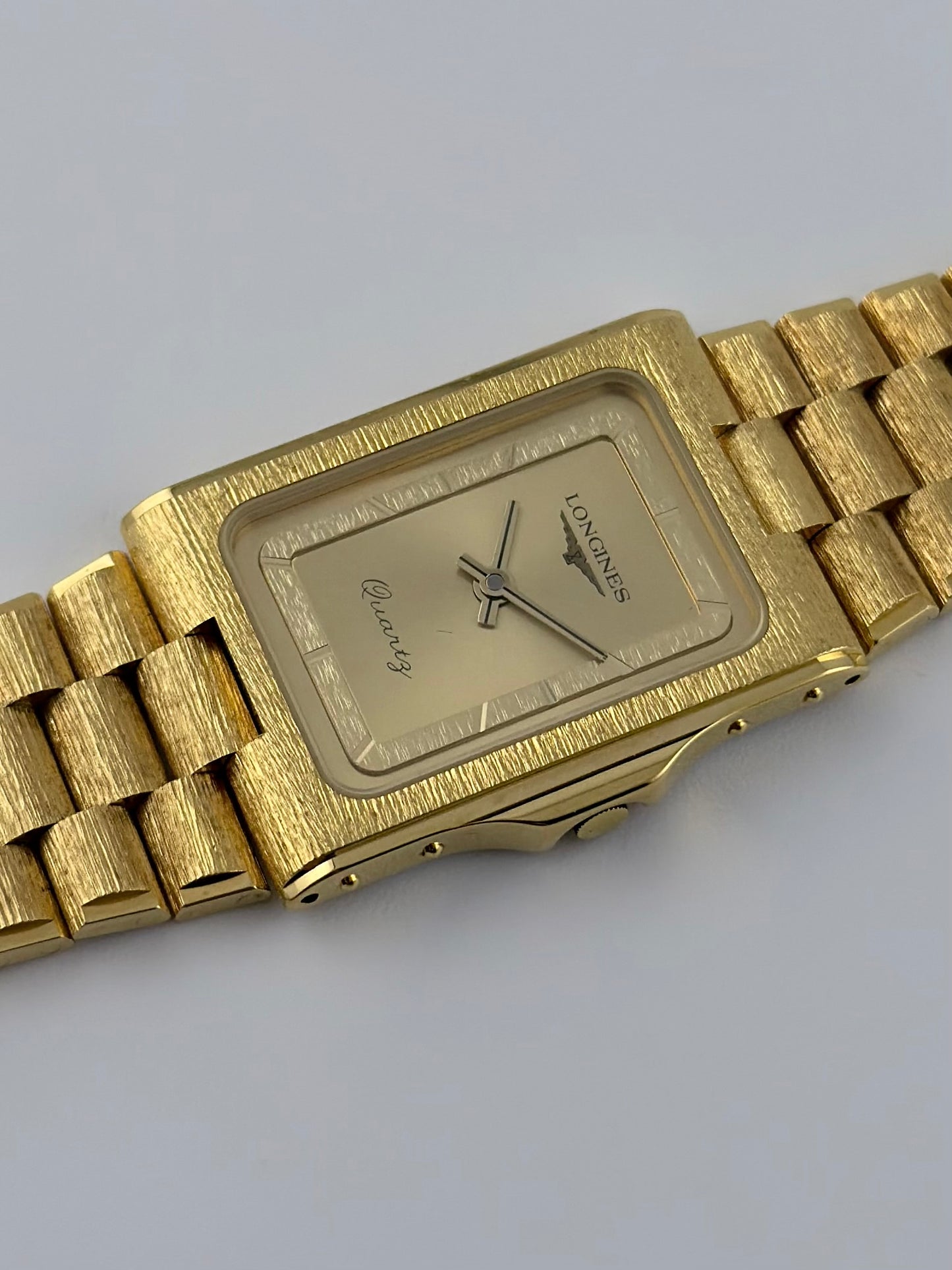 Longines Tank Quartz - MZ5714 - 18ct Gold Plated - Ultra Rare NOS