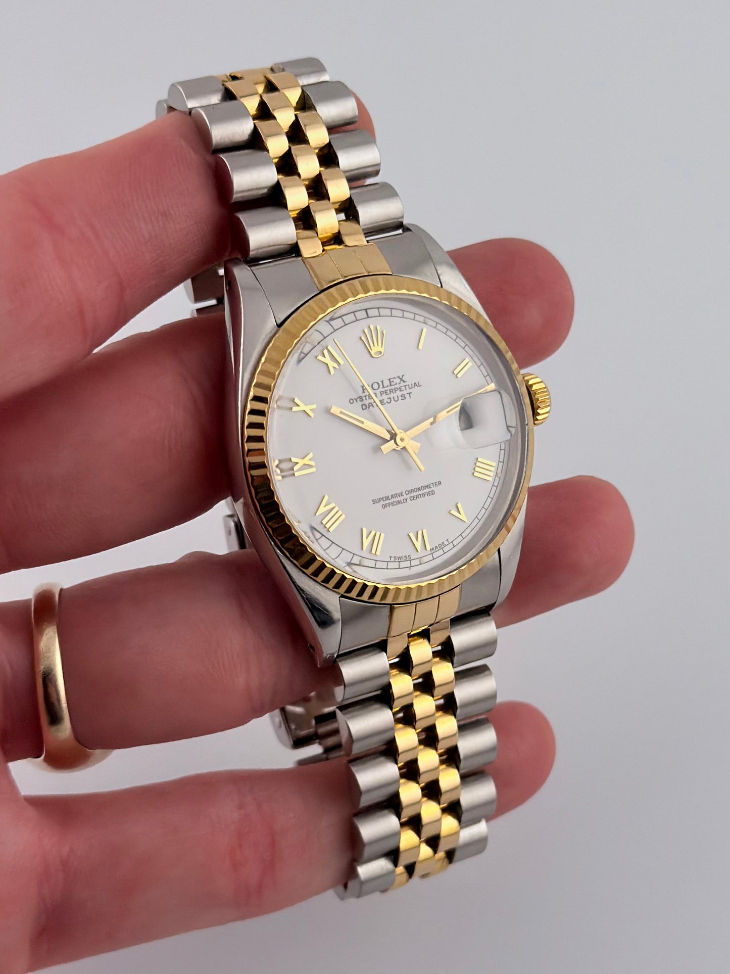 Rolex Datejust Oyster Perpetual 16013 - Rare White Roman Dial