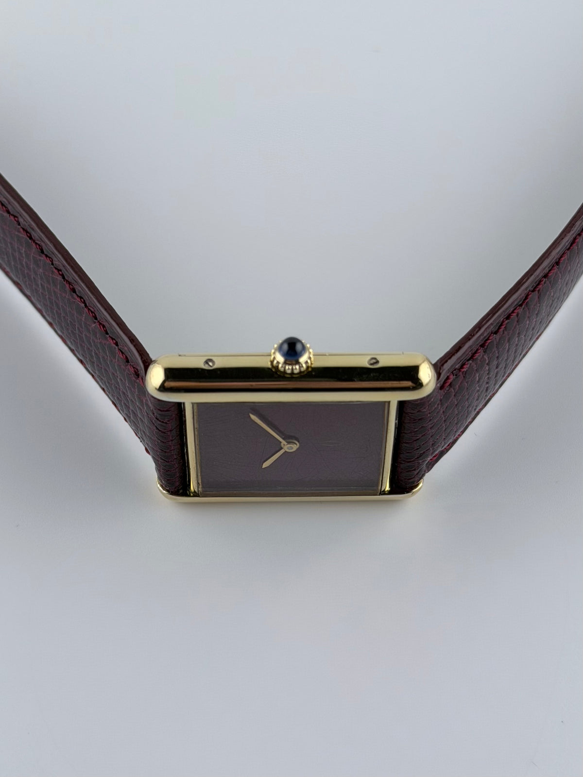 Cartier Must De Tank Paris Manual Wind - 6 LM - Burgundy Dial